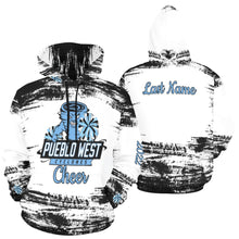 Load image into Gallery viewer, PW Black/White Cheerleader Hoodie Full Custom Name, LN, Year All Over Print Hoodie for Women (USA Size) (Model H13)