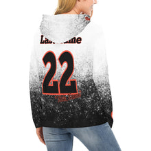 Load image into Gallery viewer, Chaos Baseball Full Custom Black words All Over Print Hoodie for Women (USA Size) (Model H13)
