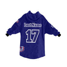 Load image into Gallery viewer, Tribe Sherpa Lined Hoodie Navy Blanket Hoodie for Women