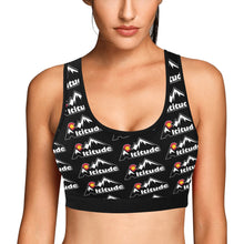 Load image into Gallery viewer, Altitude Sports Bra Pattern Black Women's All Over Print Sports Bra (Model T52)