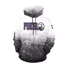 Load image into Gallery viewer, PS B/W Last Name/Number All Over Print Hoodie for Men (USA Size) (Model H13)