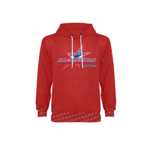 Load image into Gallery viewer, All American Basic Number, Print Cuff Red Men's Long Sleeve Fleece Hoodie (Model H55)