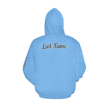 Load image into Gallery viewer, PW Blue Cheer Mom Hoodie Full Custom Name, LN, Year All Over Print Hoodie for Women (USA Size) (Model H13)