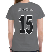 Load image into Gallery viewer, WF Women Mesh Grey Last name/Number New All Over Print T-shirt for Women (Model T45)
