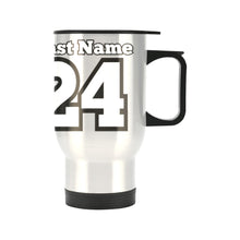 Load image into Gallery viewer, Pueblo Steel Name/Number Travel Mug (Silver) (14 Oz)
