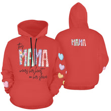 Load image into Gallery viewer, Mama Red All Over Print Hoodie for Women (USA Size) (Model H13)