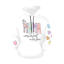Load image into Gallery viewer, Mama White All Over Print Hoodie for Women (USA Size) (Model H13)