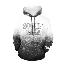 Load image into Gallery viewer, South Volley Ball Hoodie Name/Number All Over Print Hoodie for Women (USA Size) (Model H13)