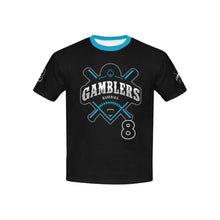 Load image into Gallery viewer, Gamblers Youth Shirt 1 Kids' Mesh Cloth T-Shirt with Solid Color Neck (Model T40)