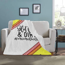 Load image into Gallery viewer, Glitter and Dirt Mom of Both Blanket Ultra-Soft Micro Fleece Blanket 30''x40''