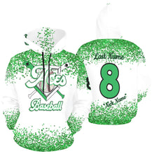 Load image into Gallery viewer, Aces Baseball Hoodie, Black Name/Last/Nick/Baseball Number 2 All Over Print Hoodie for Women (USA Size) (Model H13)