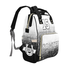 Load image into Gallery viewer, South Universal Sport Name/Number Multi-Function Diaper Backpack/Diaper Bag (Model 1688)