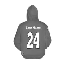Load image into Gallery viewer, WF Sport Name/Number Grey All Over Print Hoodie for Men (USA Size) (Model H13)