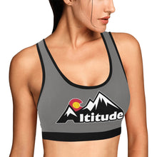Load image into Gallery viewer, Altitude Sports Bra Grey Women's All Over Print Sports Bra (Model T52)