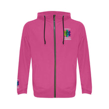 Load image into Gallery viewer, 94/6 poly/spandex ER Rainbow Block Zip-up Hoodie Men and Women Sizes