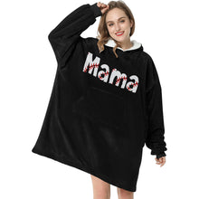 Load image into Gallery viewer, MAMA Sherpa Lined Hoodie Blanket Hoodie for Women