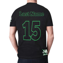 Load image into Gallery viewer, Aces Black Custom Back New All Over Print T-shirt for Men (Model T45)