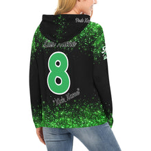 Load image into Gallery viewer, Aces Baseball Hoodie, Black Name/Last/Nick/Baseball Number 4 All Over Print Hoodie for Women (USA Size) (Model H13)