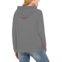 Load image into Gallery viewer, All American Grey Plain No Custom All Over Print Hoodie for Women (USA Size) (Model H13)