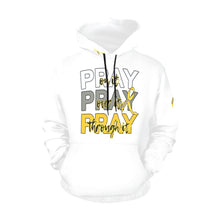 Load image into Gallery viewer, DOM White Pray All Over Print Hoodie for Women (USA Size) (Model H13)