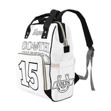 Load image into Gallery viewer, South BP White Multi-Function Diaper Backpack/Diaper Bag (Model 1688)