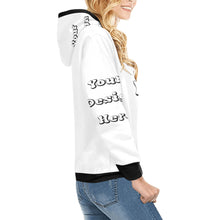 Load image into Gallery viewer, Custom Your Design Here- Female Hindneck Hoodie High Neck Pullover Hoodie for Women (Model H24)