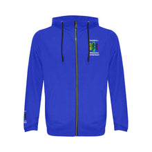 Load image into Gallery viewer, 94/6 poly/spandex ER Rainbow Block Zip-up Hoodie Men and Women Sizes