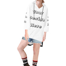 Load image into Gallery viewer, Custom Your Design Here- Female Tunic Hoodie Step Hem Tunic Hoodie for Women (Model H25)