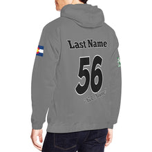 Load image into Gallery viewer, Aces Grey All Over Print Hoodie for Men (USA Size) (Model H13)
