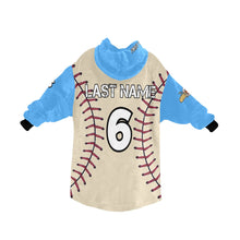 Load image into Gallery viewer, Crushers Baseball LastName/Number/FirstName 5 Blanket Hoodie for Kids