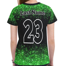 Load image into Gallery viewer, Aces Glitter New All Over Print T-shirt for Women (Model T45)