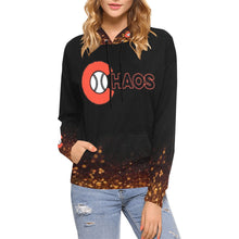 Load image into Gallery viewer, Chaos Orange Glitter Hoodie No Customization All Over Print Hoodie for Women (USA Size) (Model H13)