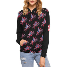 Load image into Gallery viewer, All American Mom Hoodie Full Custom Black Plain All Over Print Hoodie for Women (USA Size) (Model H13)