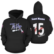 Load image into Gallery viewer, Tribe Black Mom Hoodie f All Over Print Hoodie for Women (USA Size) (Model H13)