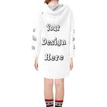 Load image into Gallery viewer, Custom Your Design Here- Female Tunic Hoodie Step Hem Tunic Hoodie for Women (Model H25)