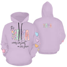 Load image into Gallery viewer, Mama Light Purple All Over Print Hoodie for Women (USA Size) (Model H13)