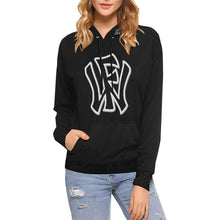 Load image into Gallery viewer, Wow Force Hoodie Black No Customization All Over Print Hoodie for Women (USA Size) (Model H13)