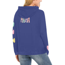 Load image into Gallery viewer, Mama Dark Blue All Over Print Hoodie for Women (USA Size) (Model H13)