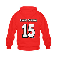 Load image into Gallery viewer, All American Zip-up Name/Number Gildan Full Zip Hooded Sweatshirt (Model H02)