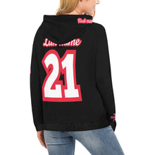 Load image into Gallery viewer, All American Mom Hoodie Full Custom Black Red Words All Over Print Hoodie for Women (USA Size) (Model H13)