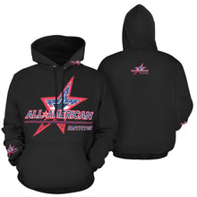 Load image into Gallery viewer, All American Hoodie Plain Black No Custom All Over Print Hoodie for Women (USA Size) (Model H13)