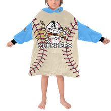 Load image into Gallery viewer, Crushers Baseball LastName/Number/FirstName 5 Blanket Hoodie for Kids