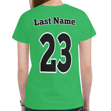 Load image into Gallery viewer, Aces Green New All Over Print T-shirt for Women (Model T45)