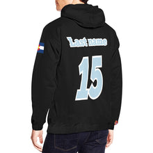 Load image into Gallery viewer, Flight Men Hoodie Black Light Blue All Over Print Hoodie for Men (USA Size) (Model H13)