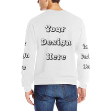 Load image into Gallery viewer, Custom Your Design Here- Male Crewneck Men's Rib Cuff Crew Neck Sweatshirt (Model H34)