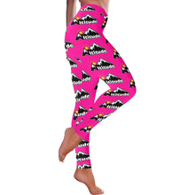 Load image into Gallery viewer, Altitude Leggings Pink Pattern Low Rise Leggings (Invisible Stitch) (Model L05)