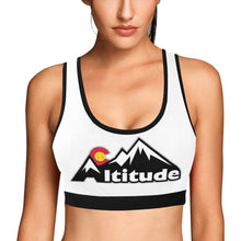 Load image into Gallery viewer, Altitude Sports bra Black Women's All Over Print Sports Bra (Model T52)