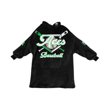 Load image into Gallery viewer, Aces Sherpa Black Blanket Hoodie for Women