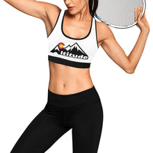 Load image into Gallery viewer, Altitude Sports bra Black Women's All Over Print Sports Bra (Model T52)