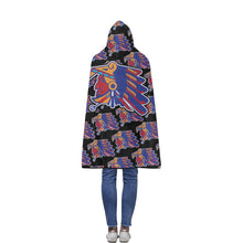 Load image into Gallery viewer, Azteca Hooded Blanket Black Flannel Hooded Blanket 40''x50''